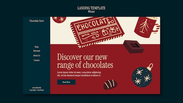 Winter season landing page template