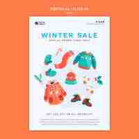 PSD gratuito modello di poster per la stagione invernale