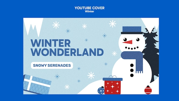 Free PSD winter season youtube cover template