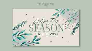 Free PSD winter season youtube cover template