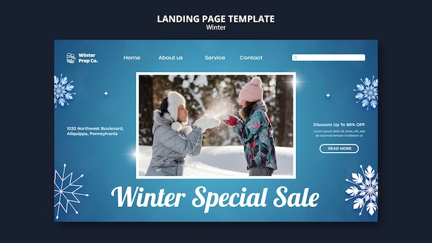 Winter special sale landing page