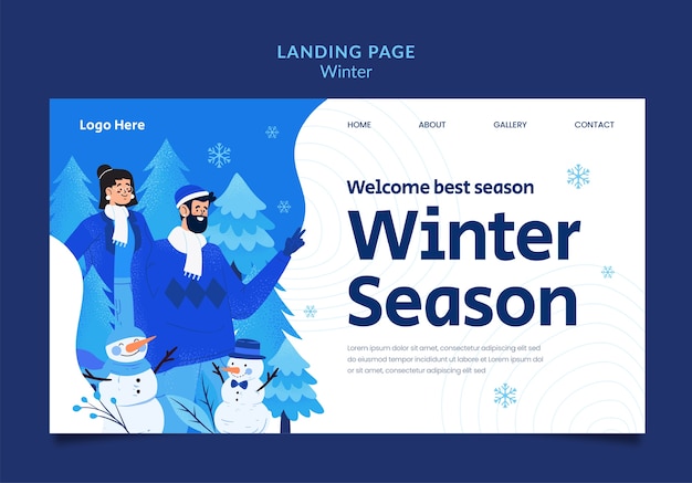 Winter template design