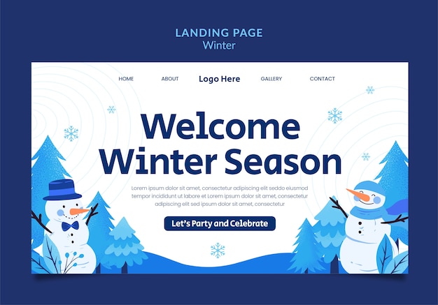 Winter template design