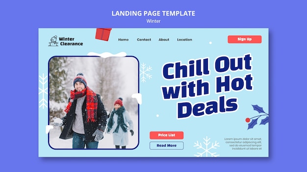 Free PSD winter template design