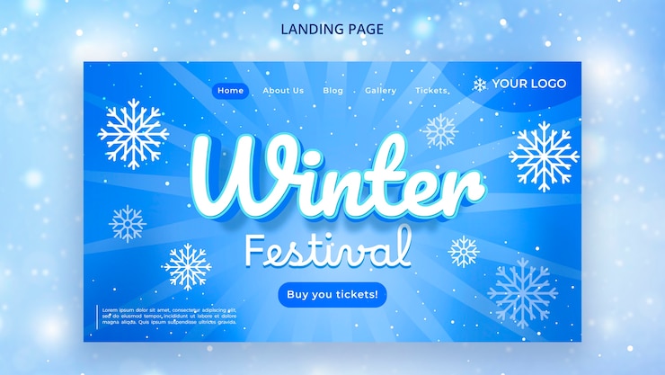 Free PSD winter template design
