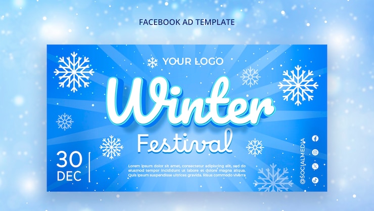 Free PSD winter template design