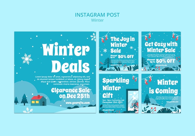 Winter template design