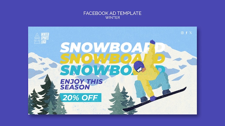 Free PSD winter template design