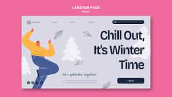 Free PSD winter template design