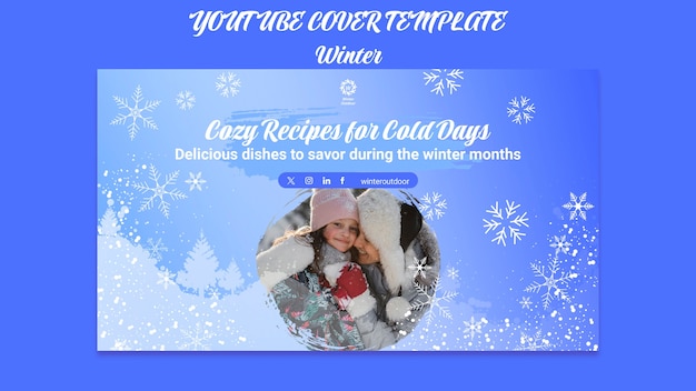 Free PSD winter template design