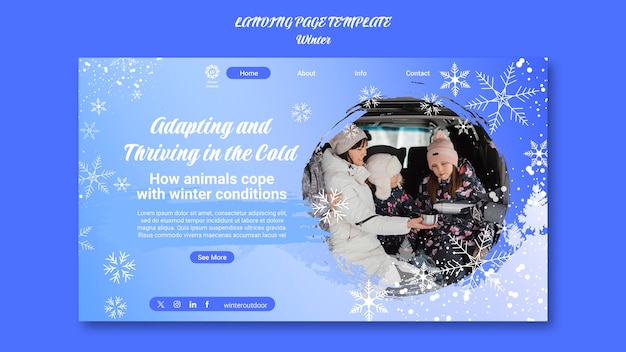 Winter template design