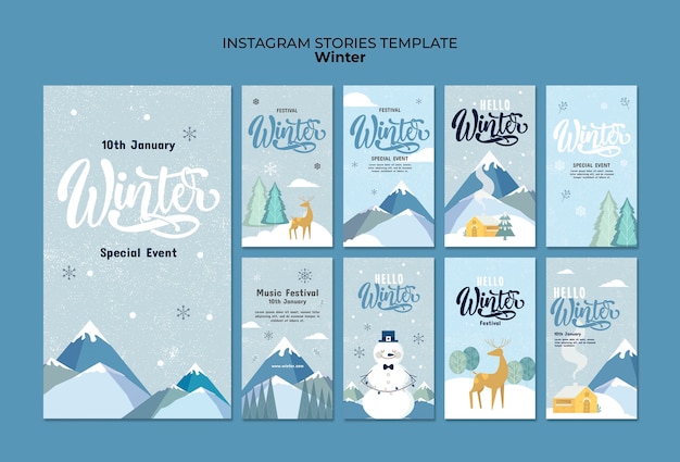 Winter template design