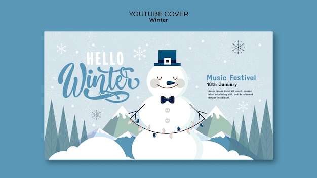 Free PSD winter template design