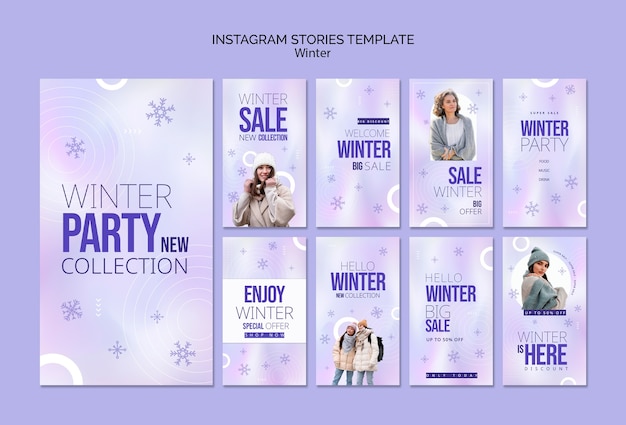 Free PSD winter template design