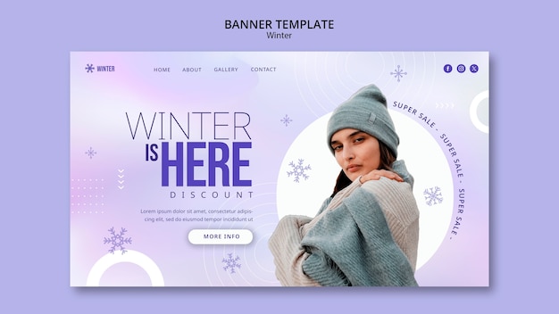 Free PSD winter template design