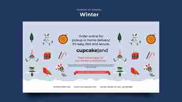 Free PSD winter template design