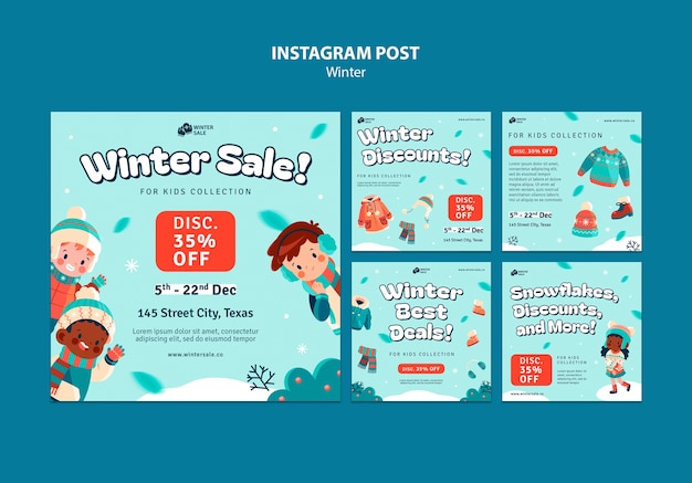 Free PSD winter template design