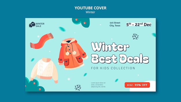 Free PSD winter template design