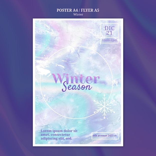 Free PSD winter template design