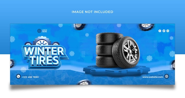 Шаблон обложки для facebook winter tires