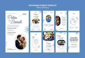 Free PSD winter wedding celebration instagram stories