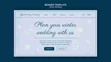 Free PSD winter wedding landing page template