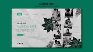 Free PSD winter wedding landing page template