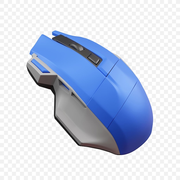 Wireless computer gaming mouse icon Isolated 3d render illustration