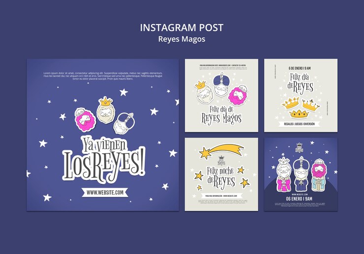 Free PSD the wise men celebration instagram posts