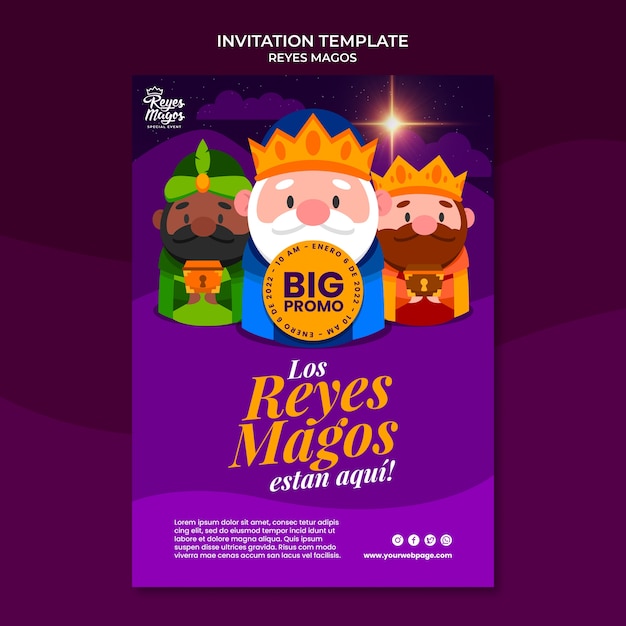 Wise men tradition invitation template