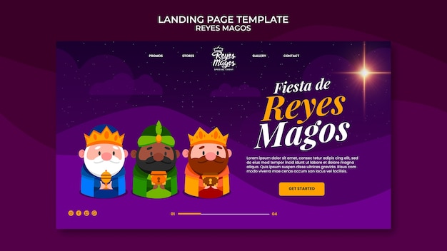 Free PSD wise men tradition landing page template