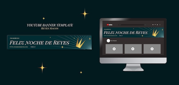 Free PSD the wise men youtube banner template