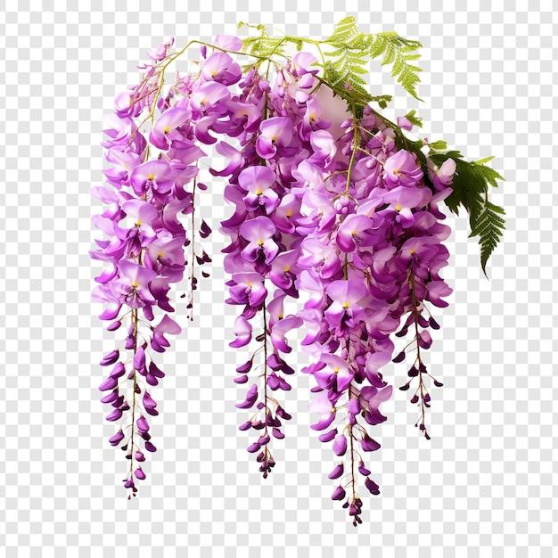 Free PSD wisteria flower png isolated on transparent background