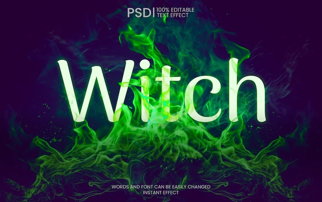 Free PSD witchcraft spell editable text effect