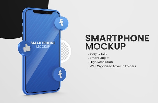 Download Premium PSD | Snapchat icons around smartphone app mockup 3d
