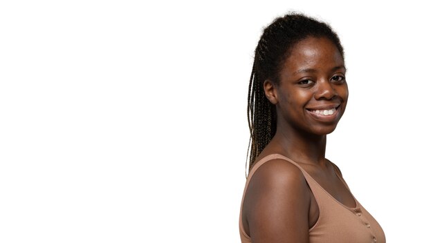 woman posing with self love for her body