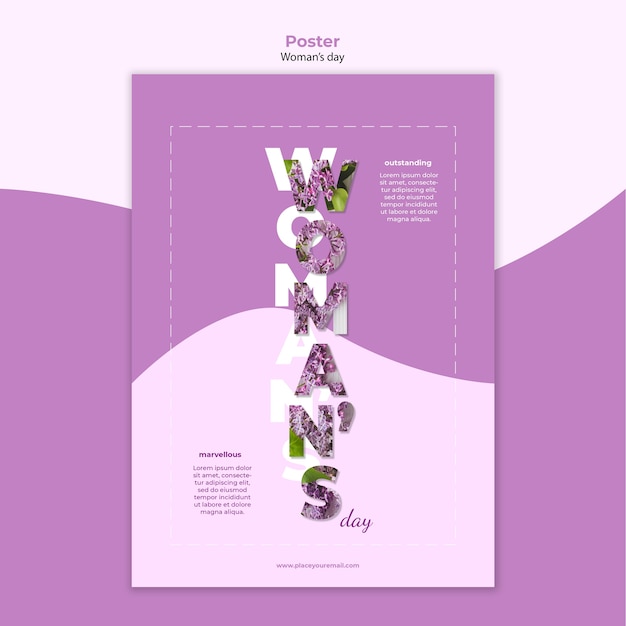 Free PSD woman's day poster template design