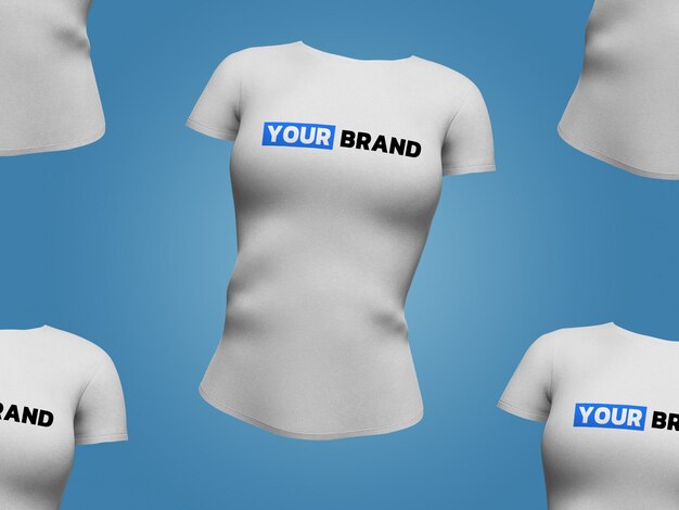 Download Premium Psd Woman T Shirt Mockup 3d Rendering Design