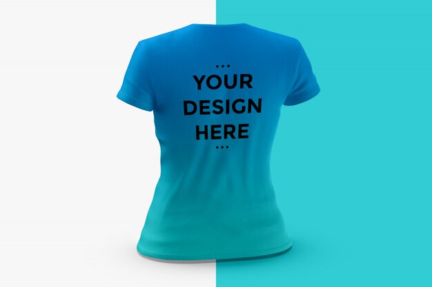 Download White blank t-shirt mockup, 3d rendering, side view ...