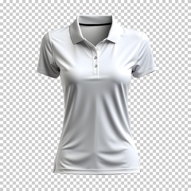 Free PSD woman white polo shirt isolated on background