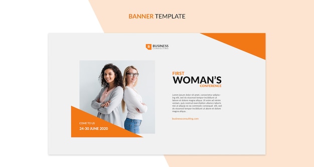 Free PSD women conference banner template