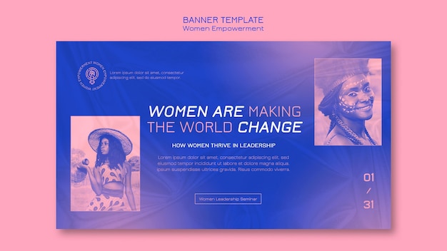 Free PSD women empowerment banner template