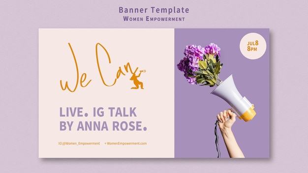 women empowerment banner template