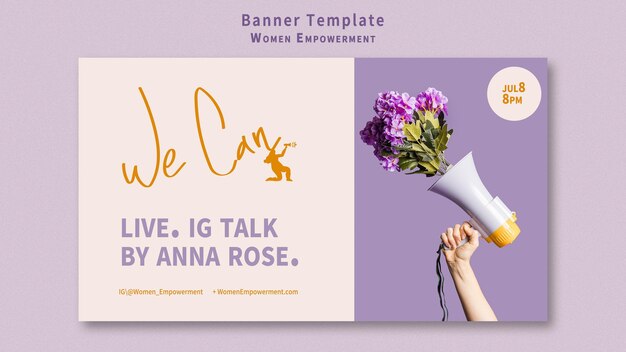 women empowerment banner template