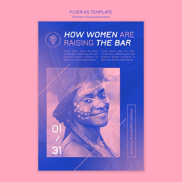 Women empowerment flyer template