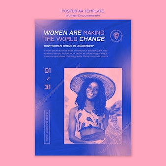 Modello di poster per l'empowerment delle donne