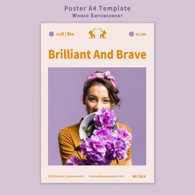 women empowerment poster template