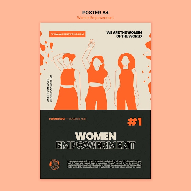 Women empowerment print template