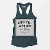 Free PSD women ideal racerback tank mockup