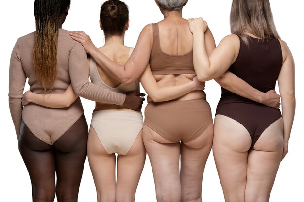 women posing with self love for her body